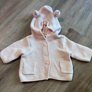 GAP Pink Knit Baby Cardigan